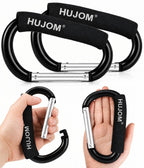 Stroller Hooks 2 Pack Heavy Duty Large Carabiner Clips for Bags & Baby Gear