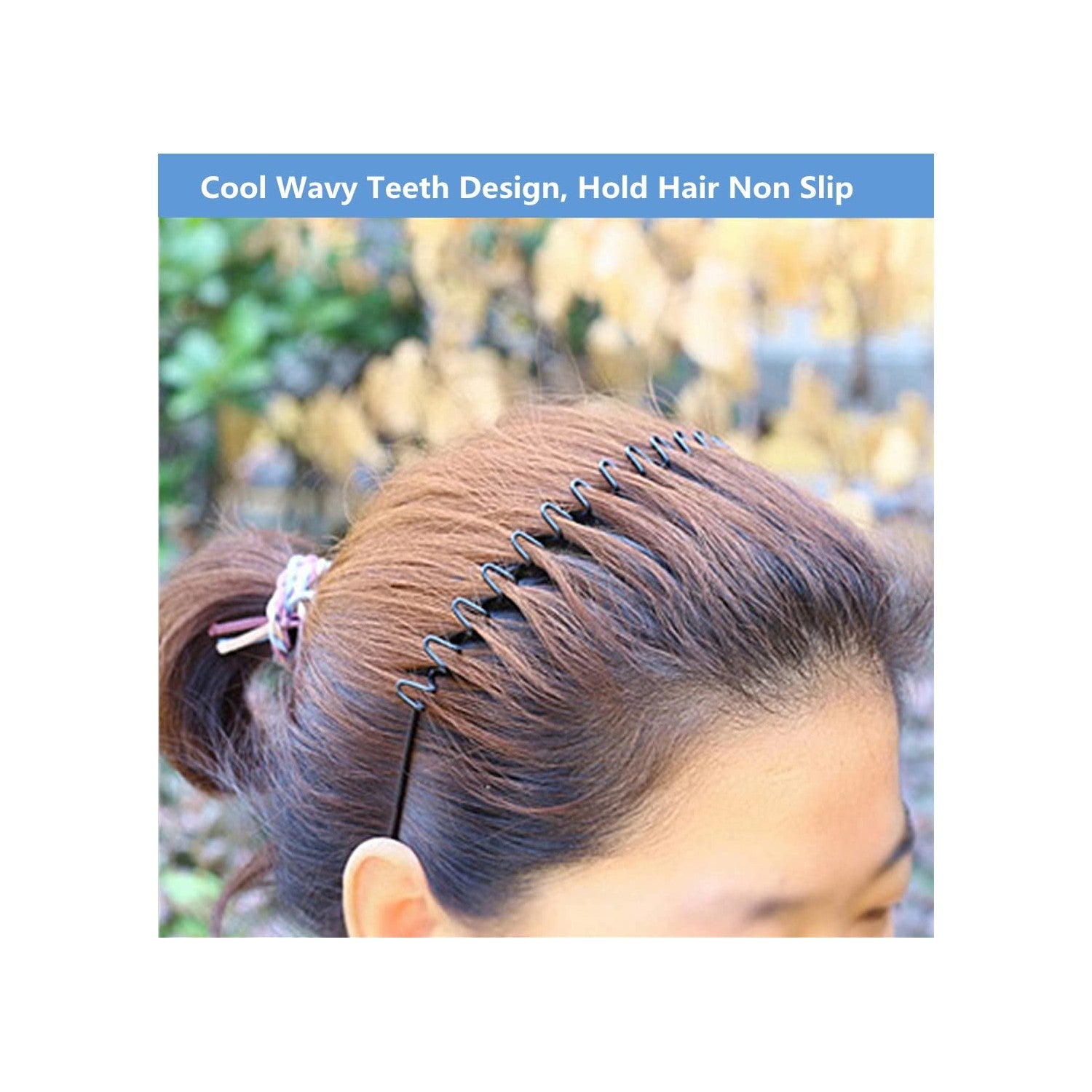 bodbop Metal Hair Band for Men Headband Sports Hairband Non Slip Women Hoop