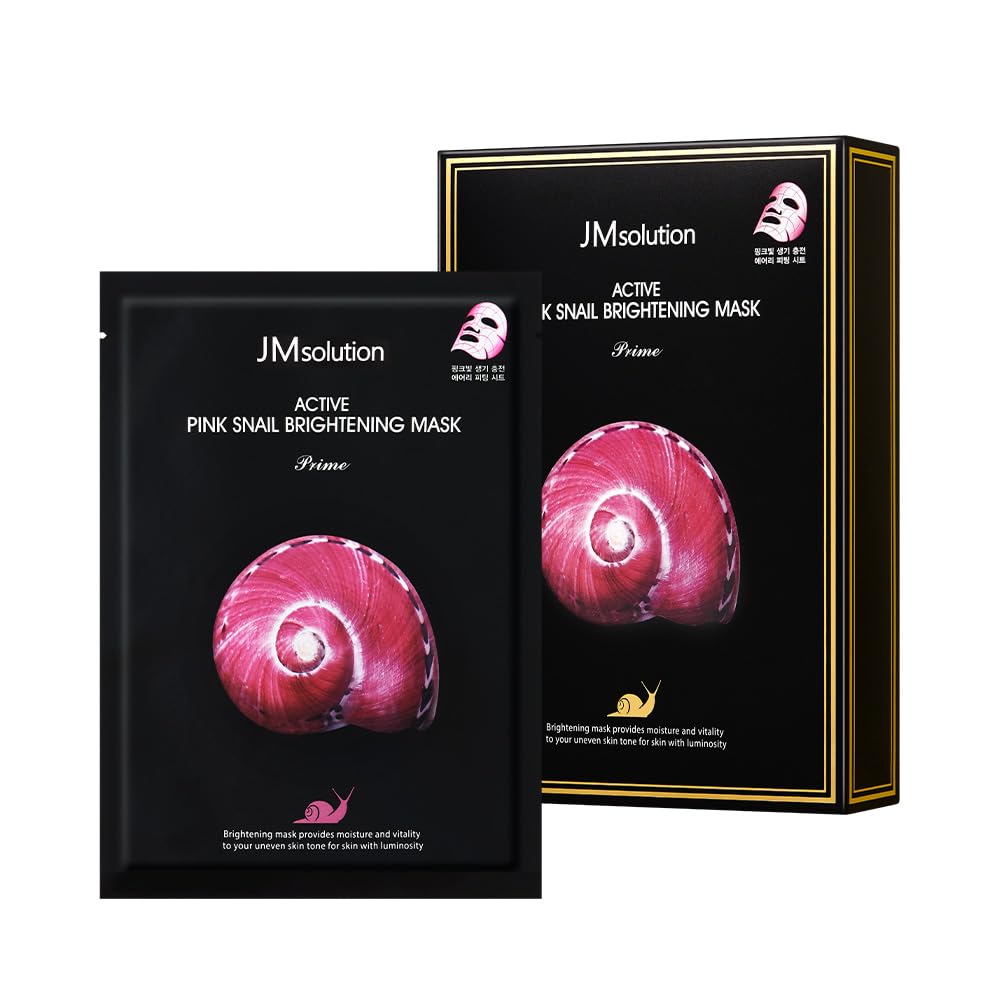 Buy now JMsolution Marine Luminous Pearl Deep Moisture 3 Step Skin Care Face Mask - Korean Skincare Facial Mask - boosting Brightening Moisturizing-10 Sheets for Dry Skin Pink Snail at indiglob india