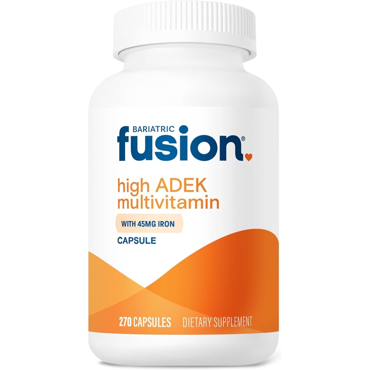 Buy now Bariatric Fusion High ADEK Multivitamin with Iron | Bariatric Multivitamin for Duodenal Switch | Easy to Swallow ADEK Vitamins Bariatric | 90 Capsules | One Month Supply 270 Count (Pack of 1) at indiglob india