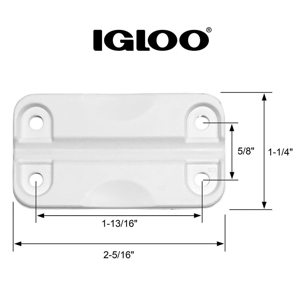 Igloo Cooler Plastic Parts Kit - Made in The USA - 2 Latches, 3 Hinges, Latch Post & Screws