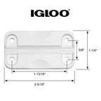 Igloo Cooler Plastic Parts Kit - Made in The USA - 2 Latches, 3 Hinges, Latch Post & Screws