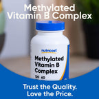 Nutricost Methylated Vitamin B Complex 120 Capsules, 60 Servings