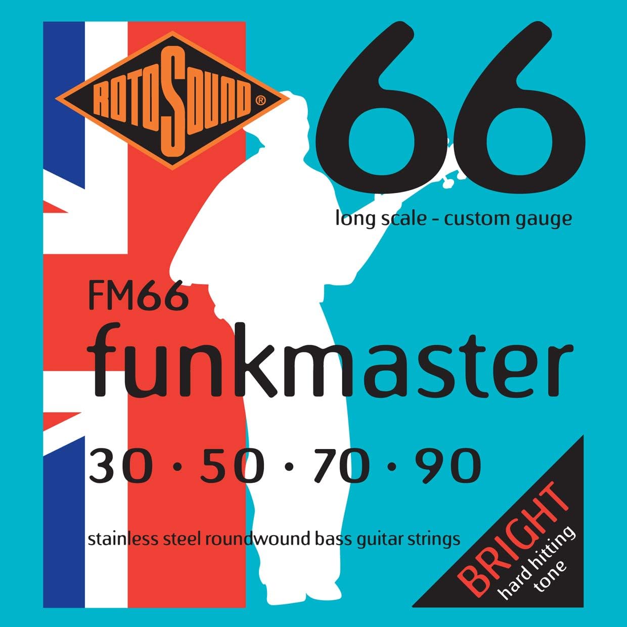 Buy now Rotosound FM66 Swing Bass 66 Stainless Steel Funkmaster Bass Guitar Strings (30 50 70 90) at indiglob india