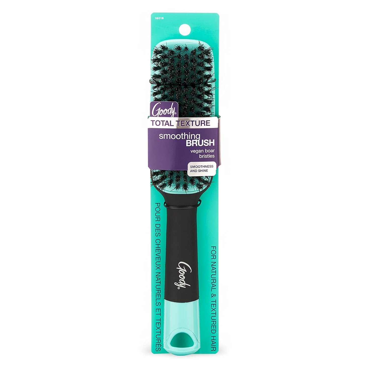 Buy now Goody x Total Texture Smoothing Brush - Vegan Boar Bristles Help Condition and Smooths Hair Cuticles for Enhanced Shine Shine - For Natural and Textured Hair - Non-Slip Grip Default at indiglob india