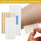 Sterile Strip 40 Strips Wound Closures 1/4" x 4" Adhesive Skin Closure for Closing Minor Cuts Wounds
