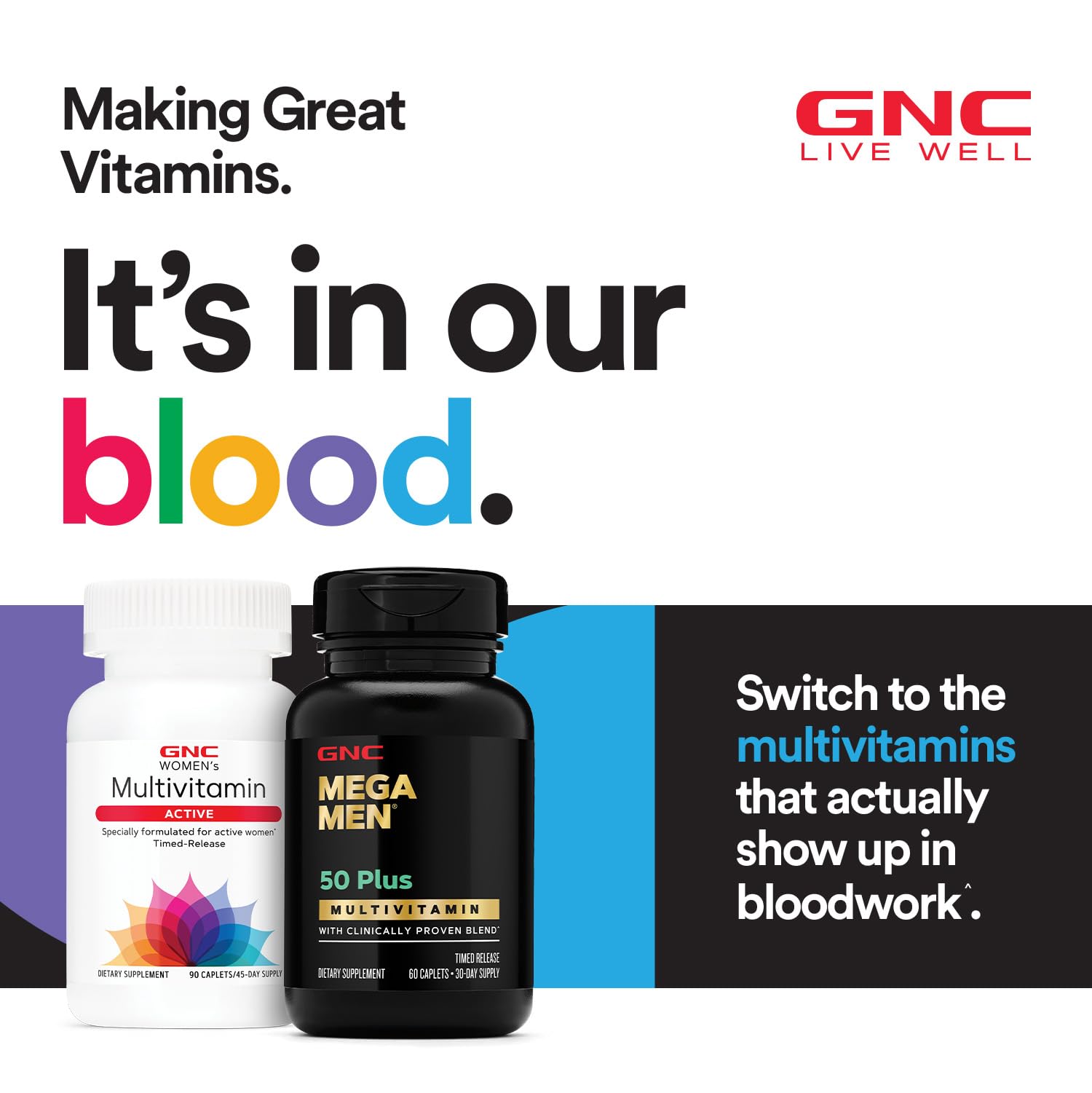 Buy now GNC Mega Men Multivitamin Caplets, Clinically Proven to Feel Better, Immune Support, Energy Support, Antioxidants, B Vitamins, Vitamin D-3, Timed Release, 180 count, 90 day supply at indiglob india
