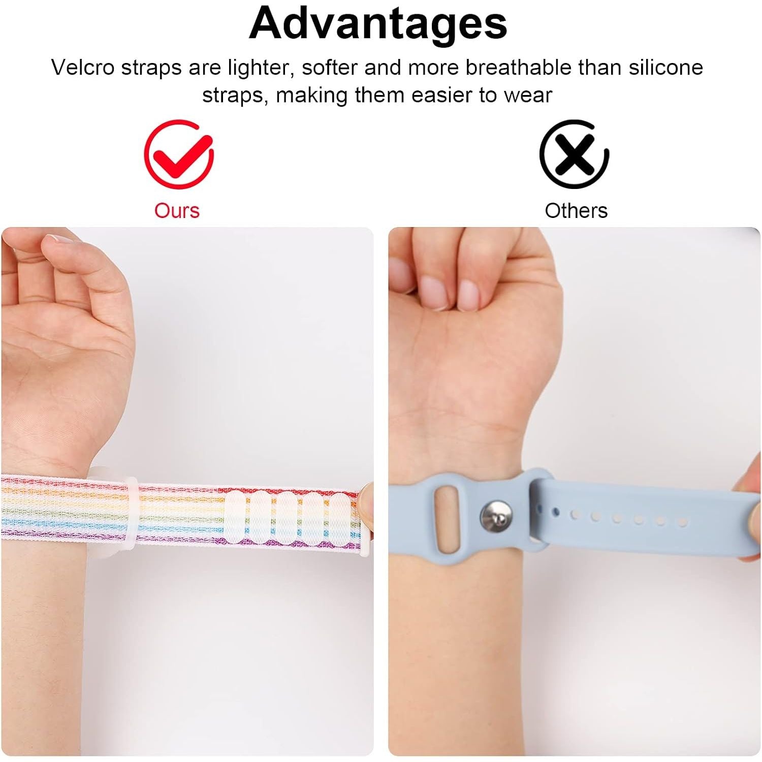 Buy now Kids Wristband Compatible with Apple AirTag, Protective Case for Air Tag GPS Tracker Holder with Nylon Bracelet, Adjustable Anti Lost Watch Band for Toddler Child Elder(Rainbow A) at indiglob india