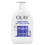 Olay Face Wash Daily Facial Cleanser with Retinol, Peptides and Glycerin, Smoothing and Hydrating Anti Aging Face Wash, Sulfate Free Cream Cleanser for Mature Skin, Daily Use, 16 Oz