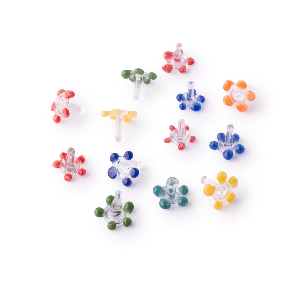 200 PCS Daisy Flower Glass Beads with Storage Jar| Thicker and Consistent Size Daisies | Premium Assorted and Vibrant Colour Daisies.