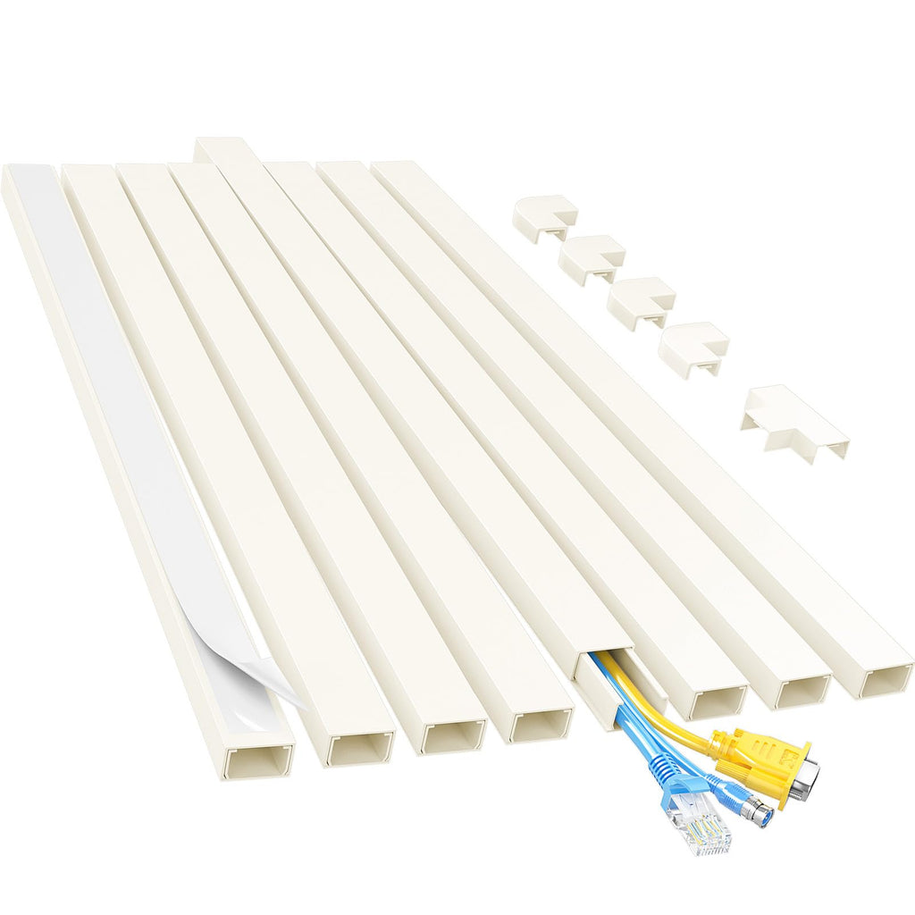 Buy now Yecaye Cord Hider, 113in One-Cord Cable Concealer, Cord Covers for Wires on Wall, Easy Install Cable Management Kit for 2 Small Wires, Cables Raceway Home Office, W0.59in H0.4in, White at indiglob india