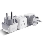 Buy now Ceptics Schuko Germany, France Plug Adapter, Dual Input - Ultra Compact Light Weight - Usa to Russia, South Korea Travel Adaptor Plug - Type E/F (3 Pack) at indiglob india
