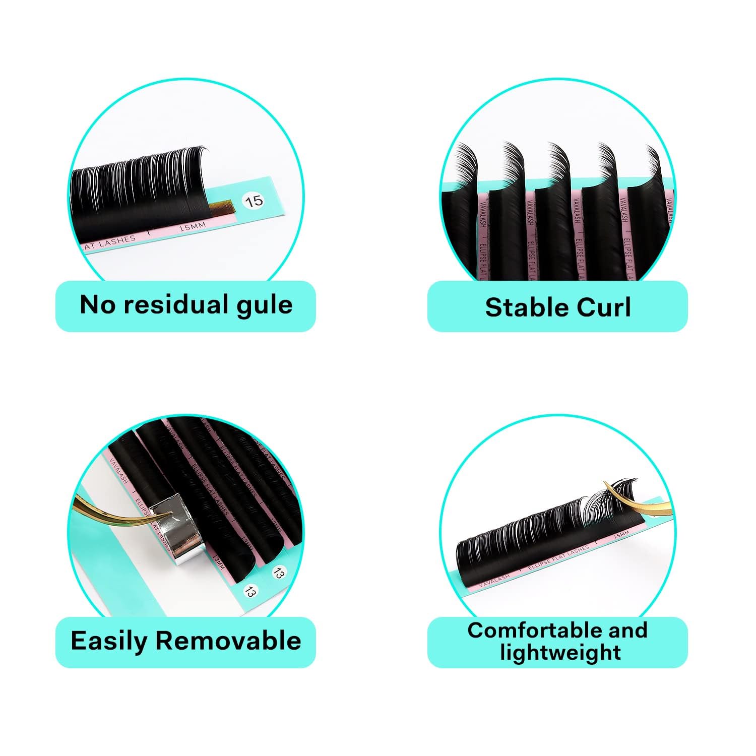 Buy now Ellipse Eyelash Extensions 0.15mm D Curl 8-15mm Mixed Flat Eyelash Extension Supplies Light Lashes Matte Individual Eyelashes Salon Use Black Mink False Lashes Mink Lashes Extensions(D-0.15-8-15mm) at indiglob india