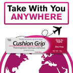 Cushion Grip Thermoplastic Denture Adhesive, 0.35 oz Travel Size (Pack of 2) – Refits and Tightens Loose Dentures for Up to 4 Days | Glue-Free, Zinc-Free, Waterproof, Acts Like a Soft Denture Reliner