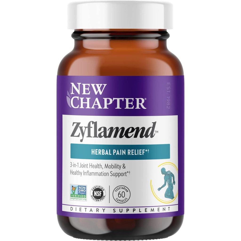 Buy now New Chapter Zyflamendâ„¢ Multi-Herbal Pain Reliever+ Joint Supplement, 10-in-1 Superfood Blend with Ginger & Turmeric for Healthy Inflammation Response & Herbal Pain Relief+, 60 Count at indiglob india