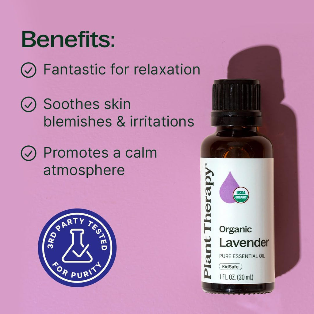 Buy now Plant Therapy Organic Lavender Essential Oil 100% Pure, USDA Certified Organic, Undiluted, Natural Aromatherapy for Diffusion & Topical Use, For Skin, Hair, Relaxation, Premium Therapeutic Grade 30 mL at indiglob india