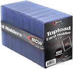 Buy now BCW 3x4 Standard Topload Card Holders | 100 Pack | Top Loaders for Cards | Rigid Card Protector | Fits Standard Size Cards Up to 20pt at indiglob india