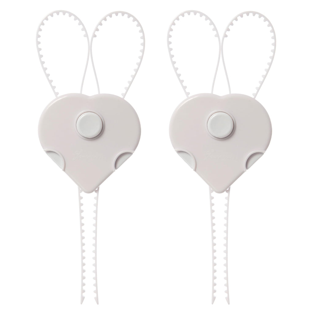 Dreambaby Flexi Lock - Cabinet & Drawer Handle Locks - Cabinet Safety Straps - with Multi-Touch Release System - White - 2 Count (Pack of 1) - Model L185