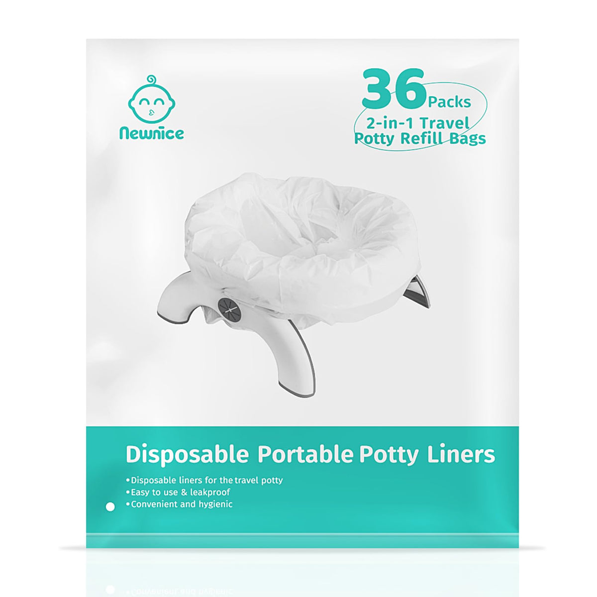 [36 Counts]Newnice Disposable Potty Liners for OXO Tot 2-in-1 Go Potty