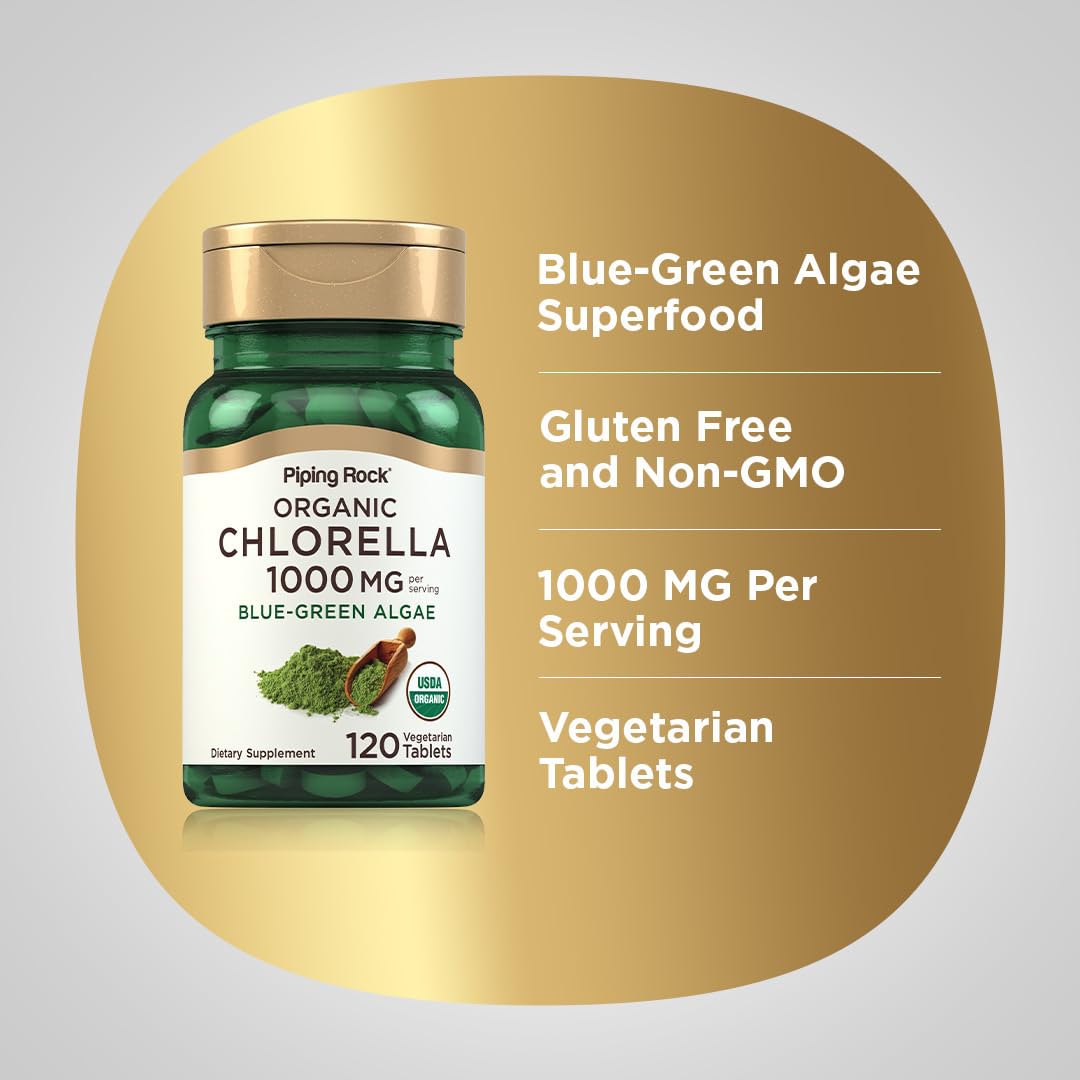 Piping Rock Chlorella | 1000mg | 120 Tablets