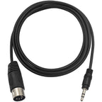 Buy now Poyiccot MIDI Cable, 1.5M/5Ft 5-Pin DIN Plugs Male to 3.5mm 1/8 inch TRS Male Jack Stereo Plug Converter Cable Audio Cable (DIN-3.5mm) Default at indiglob india