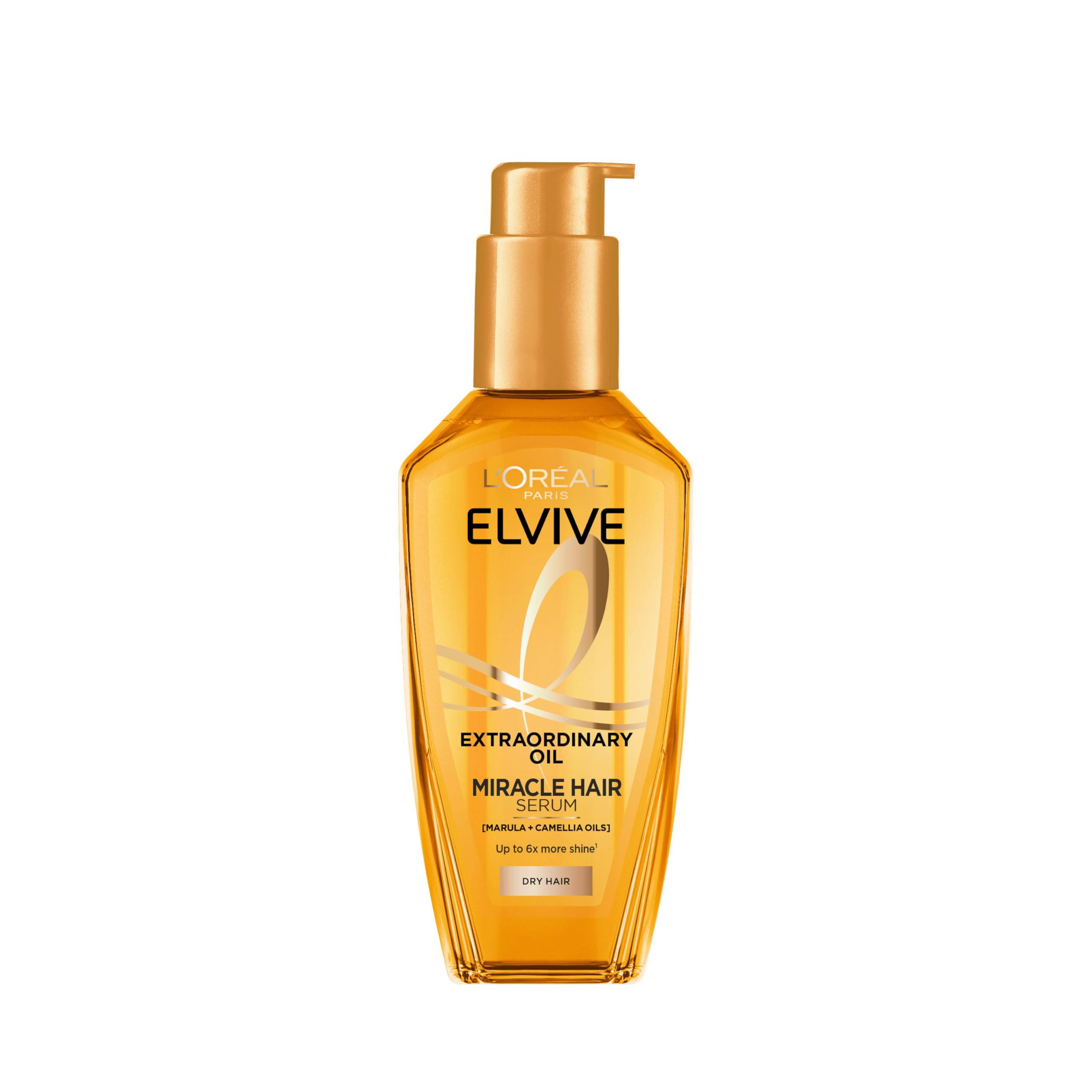 Buy now L'OrÃ©al Paris Elvive Extraordinary Oil Miracle Hair Serum, Intense Nourishment, Up to 6x more Shine, up to 230Â° heat protection, suitable for all hair types, 100ml at indiglob india