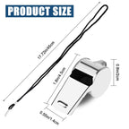 Whistle for Coaches,Whistle with Lanyard for Coaches Teachers Referees Emergency Outdoor Sports(3 Pcs Loud Stainless Steel)
