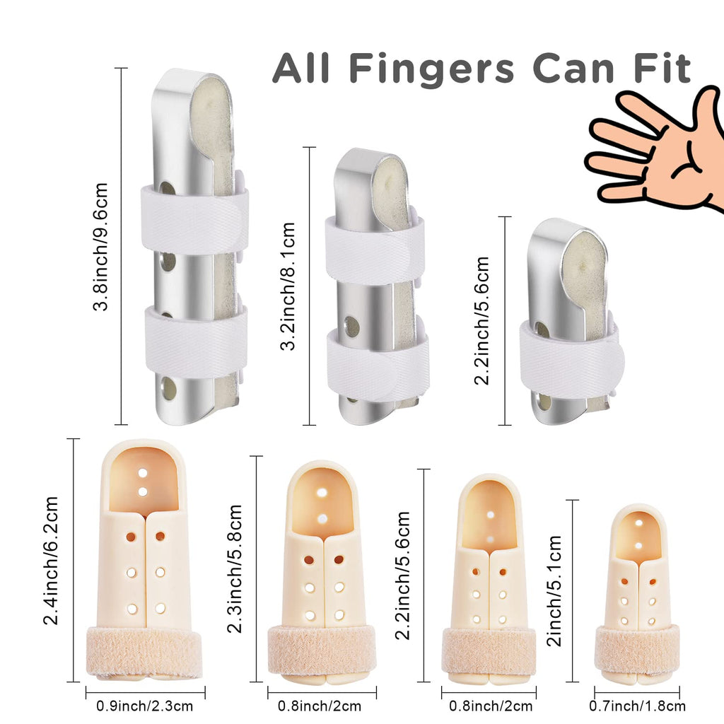 Sopito Finger Splint, 7 Pack Finger Brace for Knuckle Immobilization