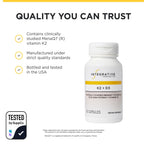 Integrative Therapeutics K2 + D3 - Supplement for Heart Health & Bone Strength* - Daily Vitamins for Calcium Absorption - Supports Vitality - Gluten-Free - Third-Party Tested - 60 Count (60 Servings)