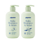 Pipette Baby Scented Shampoo + Wash Discovery Duo, Pack of 2, Includes Sweet Wildflower and Vanilla + Ylang Ylang Scents, Gentle Tear-Free Newborn Baby Bath Essentials, Non-Toxic and Hypoallergenic