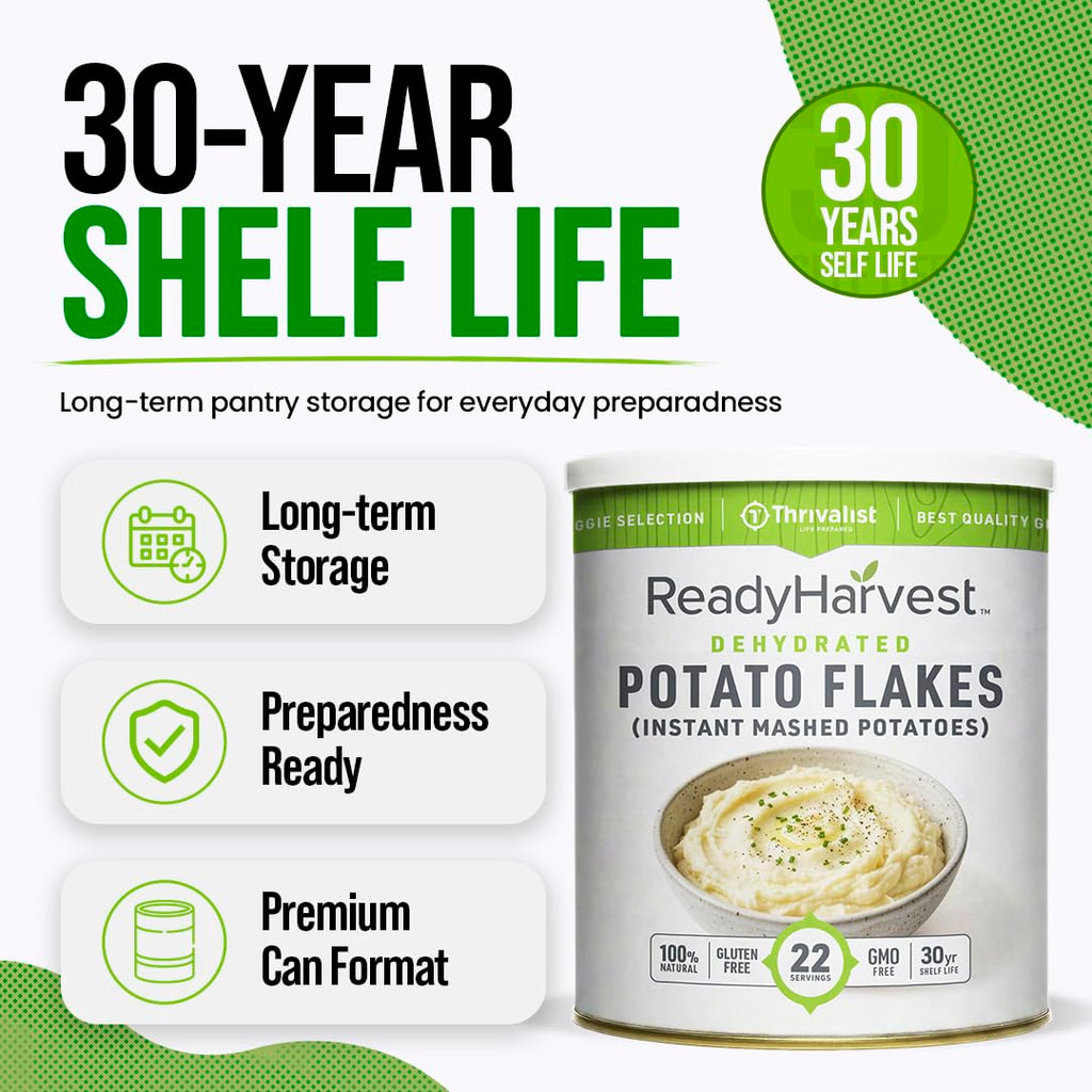Ready Harvest Dehydrated Potato Flakes, Instant Mashed Potatoes, #10 Can