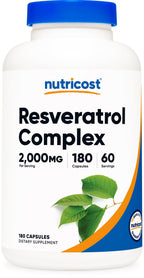 Nutricost Resveratrol Complex (2,000mg) 180 Capsules, Antioxidant Complex