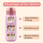 120Pcs Katseye Stickers, Waterproof Vinyl Stickers for Laptop, Water Bottle, Scrapbooking, Notebook, Phone Case, Guitar, Cute Katseye Aesthetic Decals for Teens & Fans