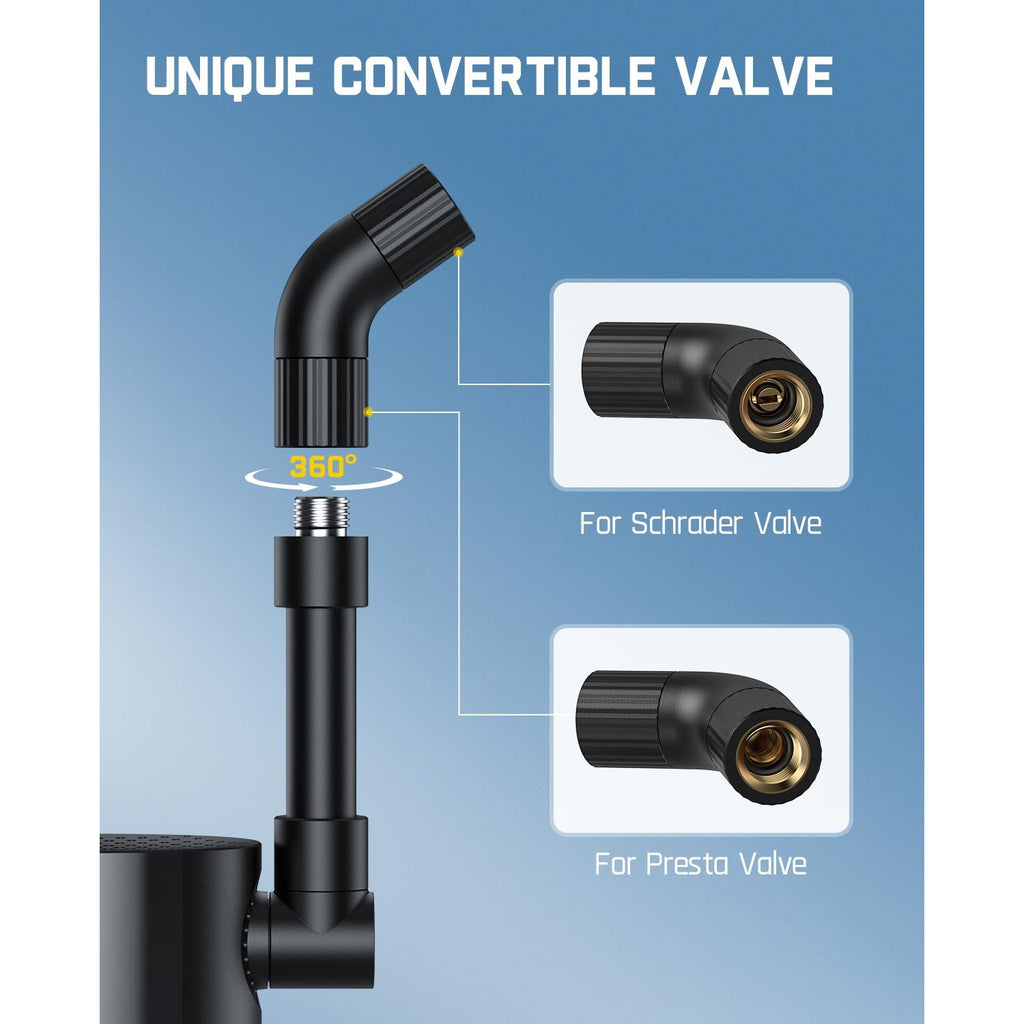 Fanttik X9 Ace Mini Electric Bike Pump, 150PSI, 32s Inflate, Auto Stop