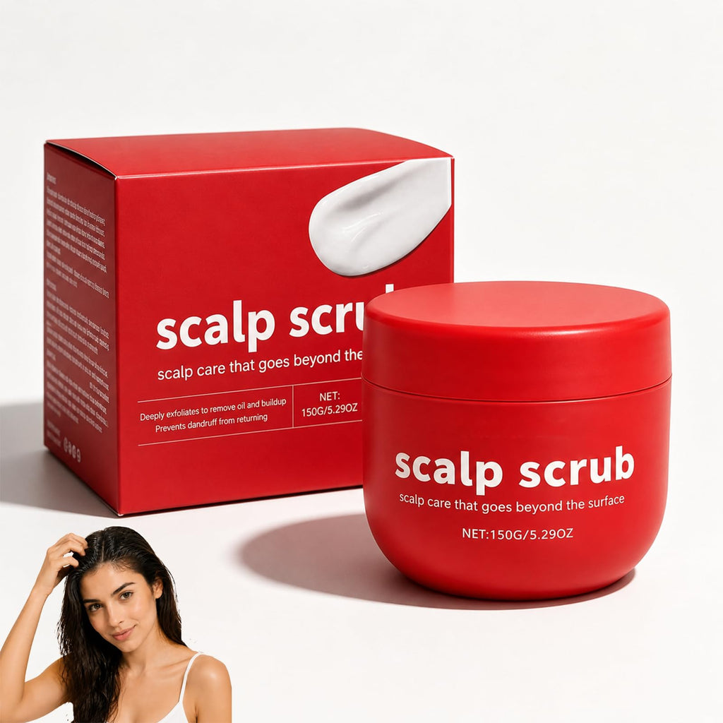 Exfoliating Scalp Scrub Psoriasis Red Jar for Women & Men, Scalp Detox Treatment with Gentle Scrub Particles, Removes Oil, Product Buildup & Dead Skin,Scalp Care for Healthy Looking Hair, 5.3 oz