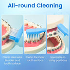 Buy now Y-Kelin V-Shaped Orthodontic Toothbrush for Braces Brackets 4 Count (Pack of 1) Soft Bristle with Inter Dental Brush at indiglob india