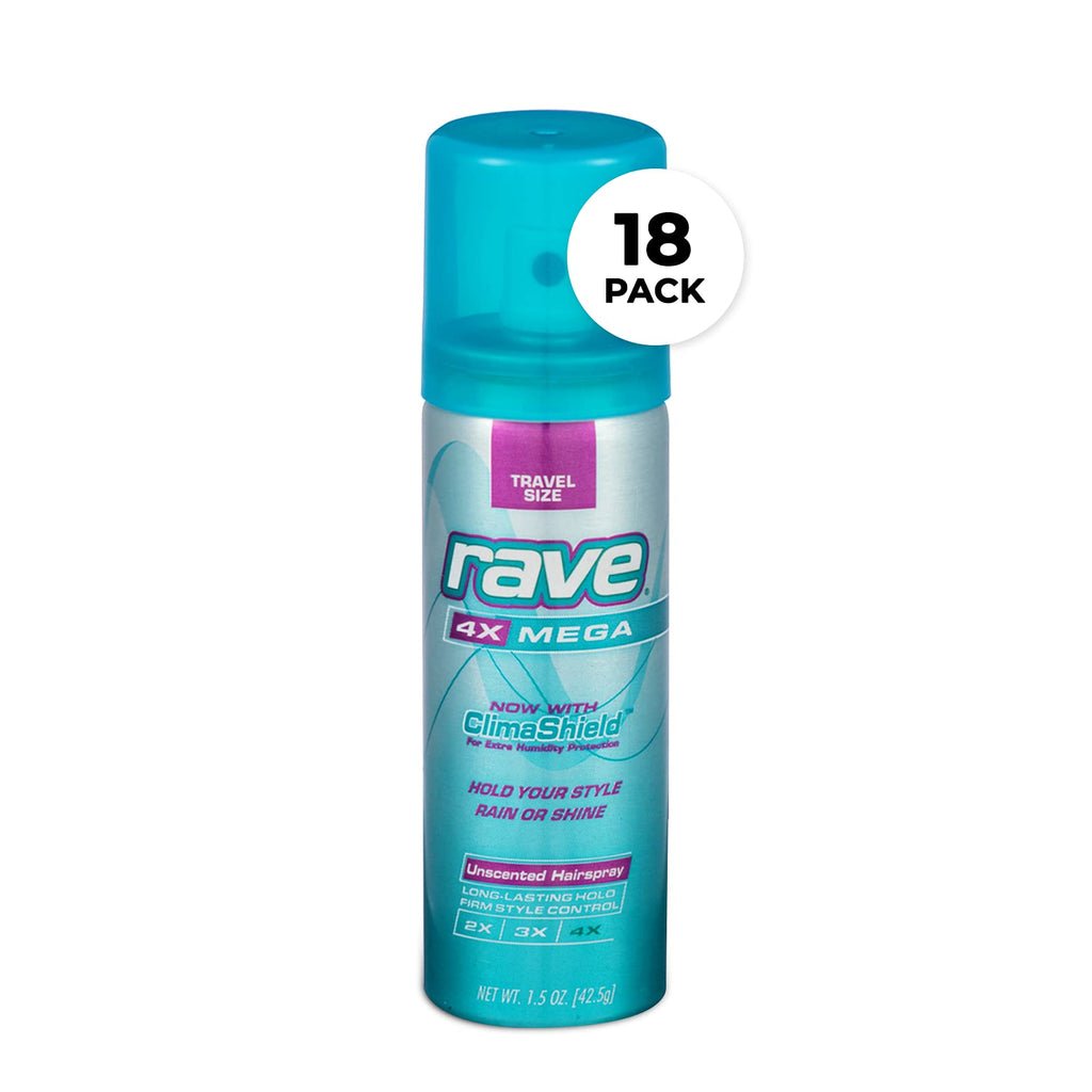 Rave 4X Mega Long-Lasting Firm Hold Scented Hair Spray for Heat Protection, Volume and Shine - ClimaShield for Extra Humidity & Minimizes Frizz