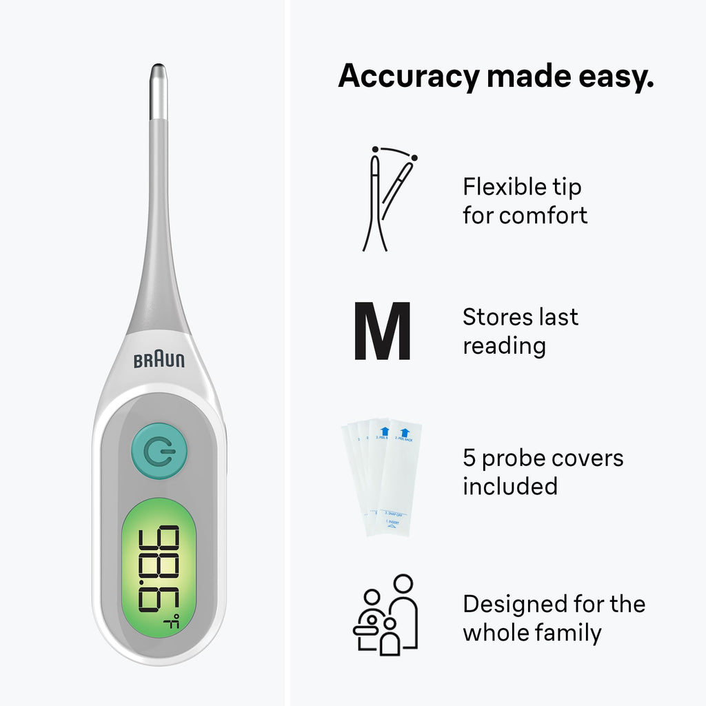 Braun Digital Thermometer for Adults, Baby, Toddlers & Kids