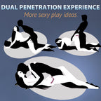 Anal Toys Anal Beads Dual Penetration Cock Ring, Couples Sex Toys Double Anal Dildo Strap On for Anal Play Pleasure & Vaginal Stimulation, Silicone Butt Plug Anal Hook Trainer with Penis Ring