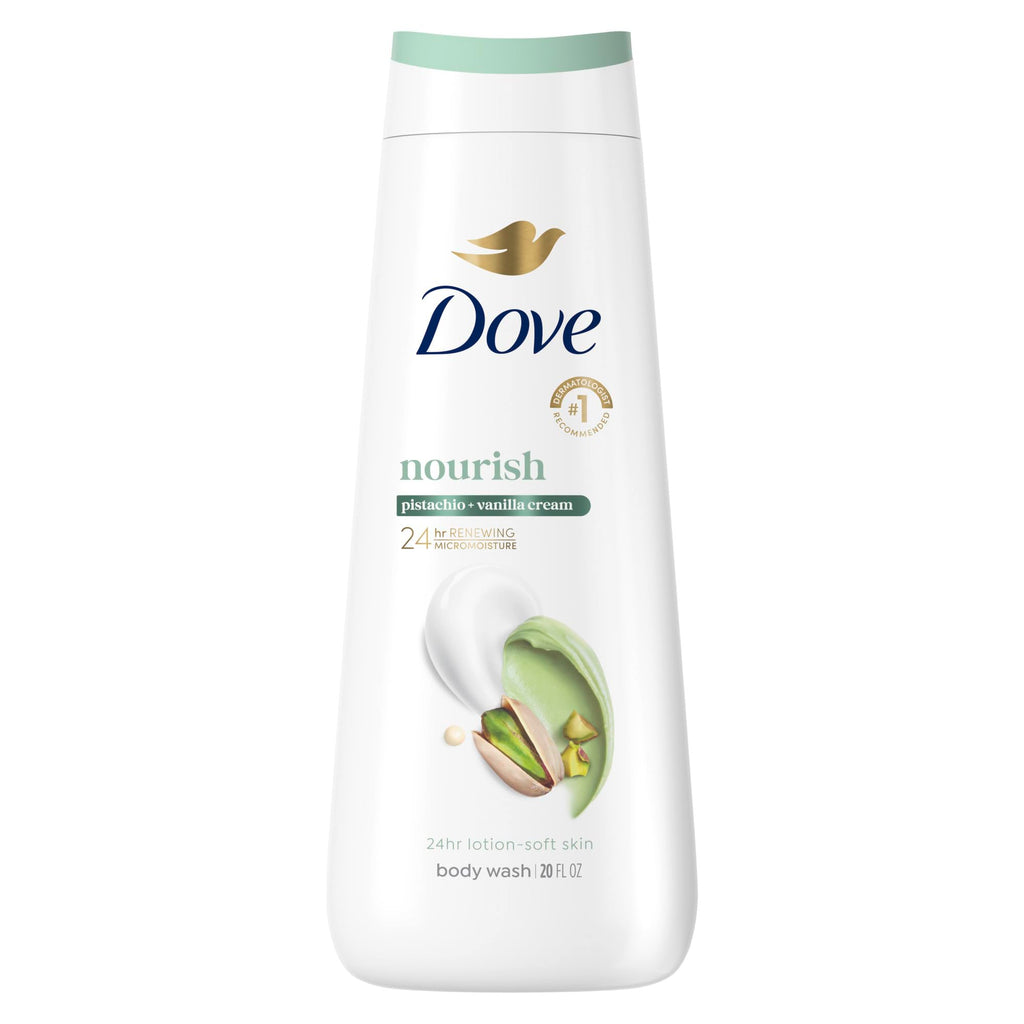 Dove Hydrating Body Wash for Women Pistachio & Vanilla Cream for Hydrated & Repaired Skin 20 fl oz