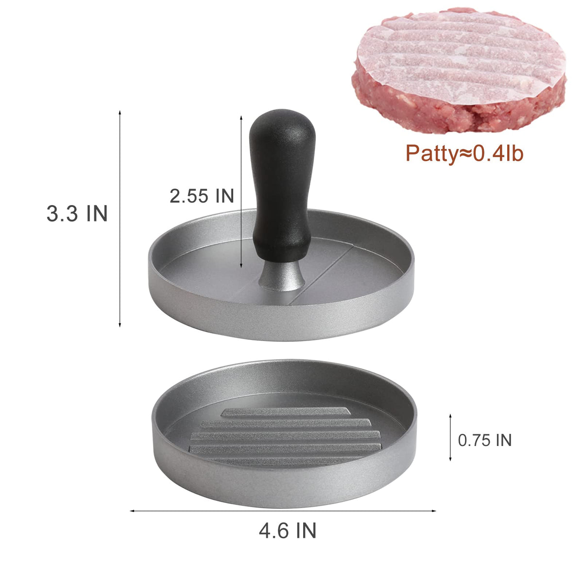 TACGEA Burger Press 150 Patty Papers, Non-Stick Hamburger Press Patty Maker