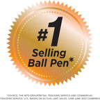 BIC Round Stic Xtra Life Ballpoint Pens - 1mm, Pack of 96 Black Pens