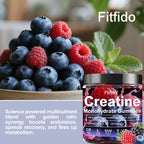 Creatine Monohydrate Gummies 5000mg with L-Carnitine, 120 Count | Containing Taurine for Women & Men, Build Muscle, Boost Energy, Faster Recovery, Sugar Free, Vegan, Raspberry & Blackberry
