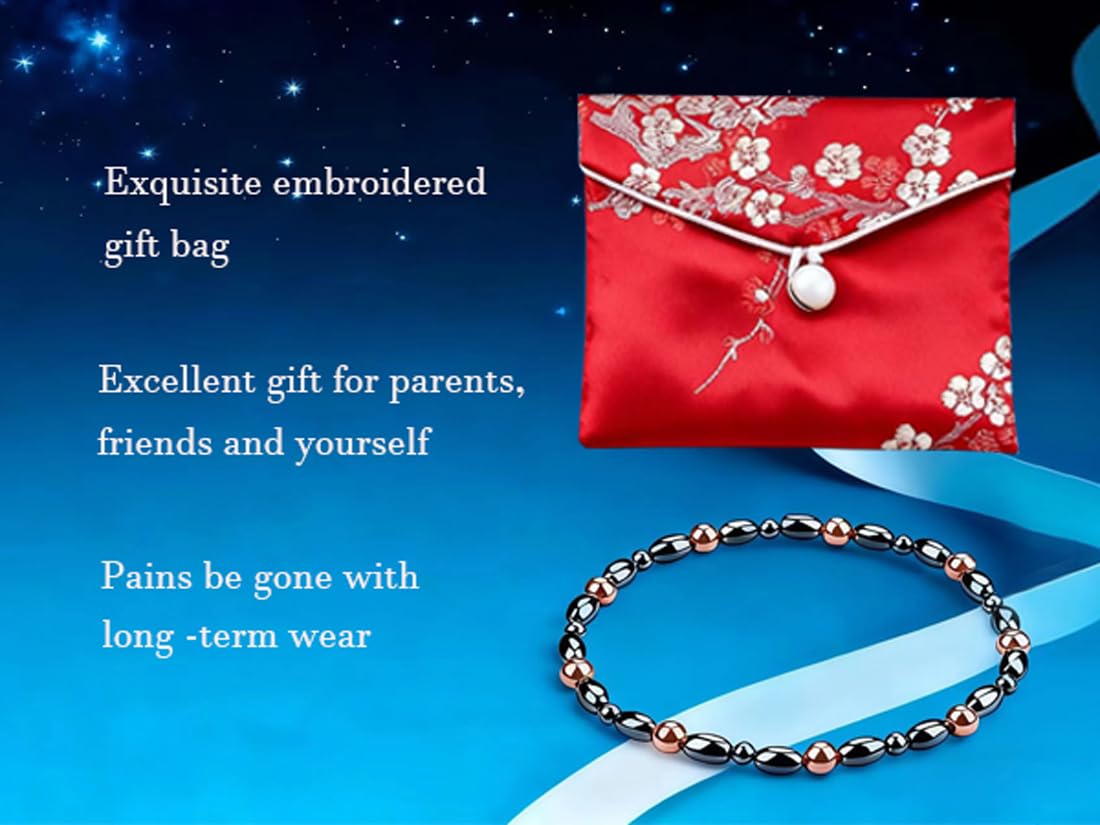 Copper Magnetic Anklets for Women Christmas for Family Red Copper