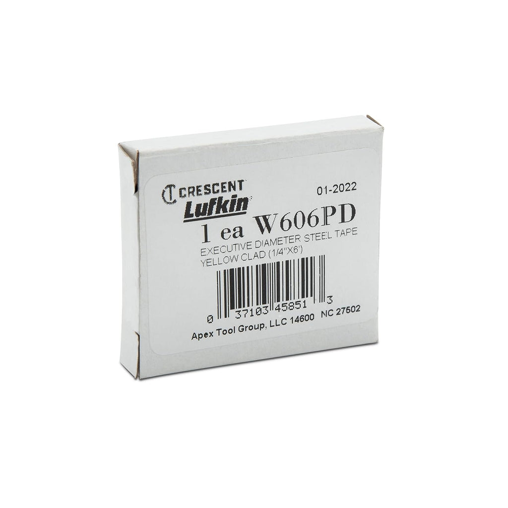 Buy now Crescent Lufkin 1/4" x 6' Executive® Diameter Yellow Clad A19 Blade Pocket Tape Measure - W606PD at indiglob india
