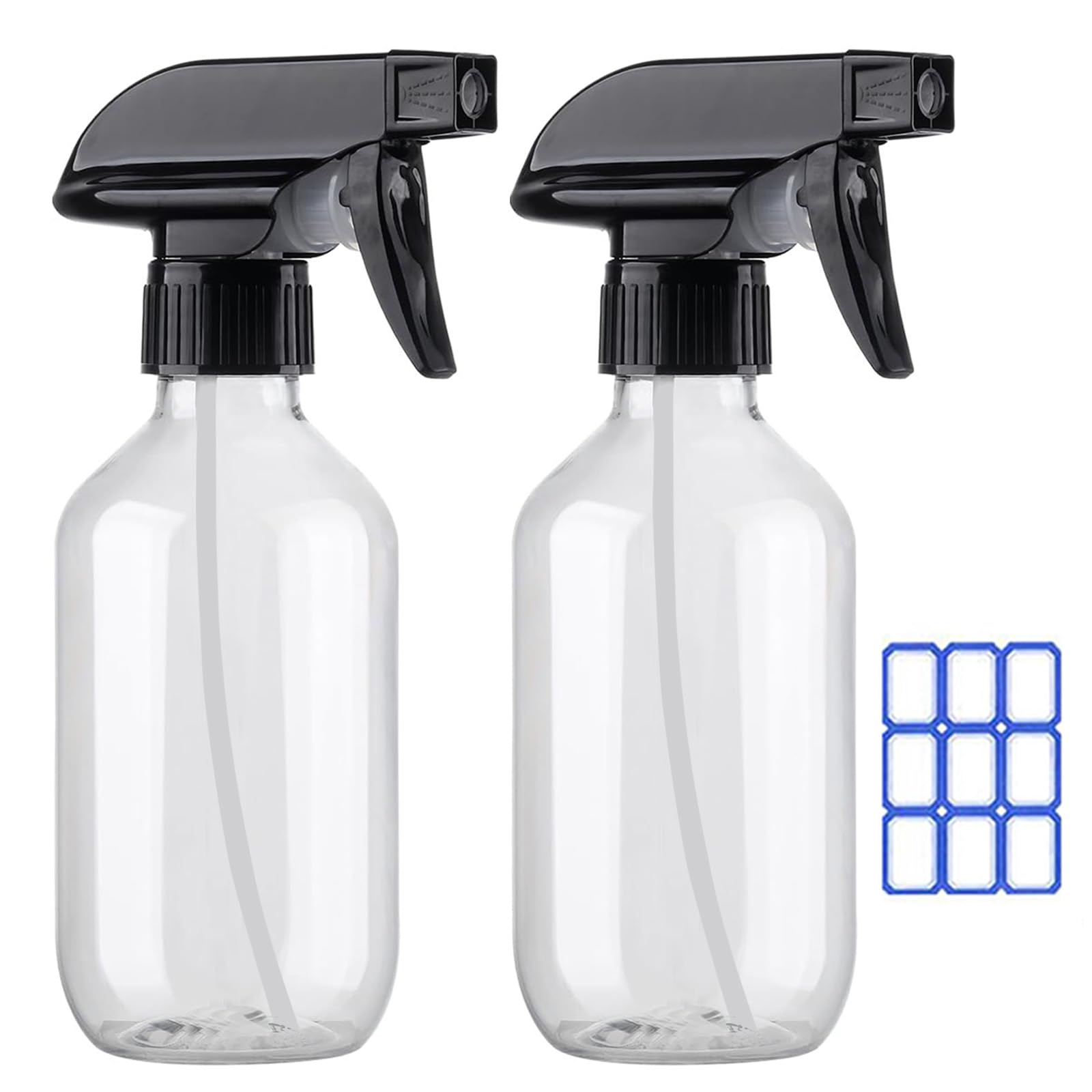Plastic Spray Bottles for plant - 2Pack/10oz/300ml - Small Spray Bottles | Mist Stream - No Clog No Leak, Easy to Grip with Adjustable Nozzle for Hair, Cooking, Cleaning - BPA Free