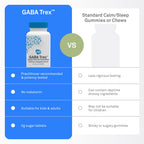NeuroScience GABA Trex, Chewable Calm Aid Tablets, Grape Flavored, 60 Count | Promotes Rest, Relaxation & Stress Support, Sleep Aid, Mood & Serotonin Regulation, Men & Women, GABA & L-Theanine, Vegan