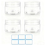 4 Pack 1 Oz (30ml) travel containers for creams Leak Proof with Labels