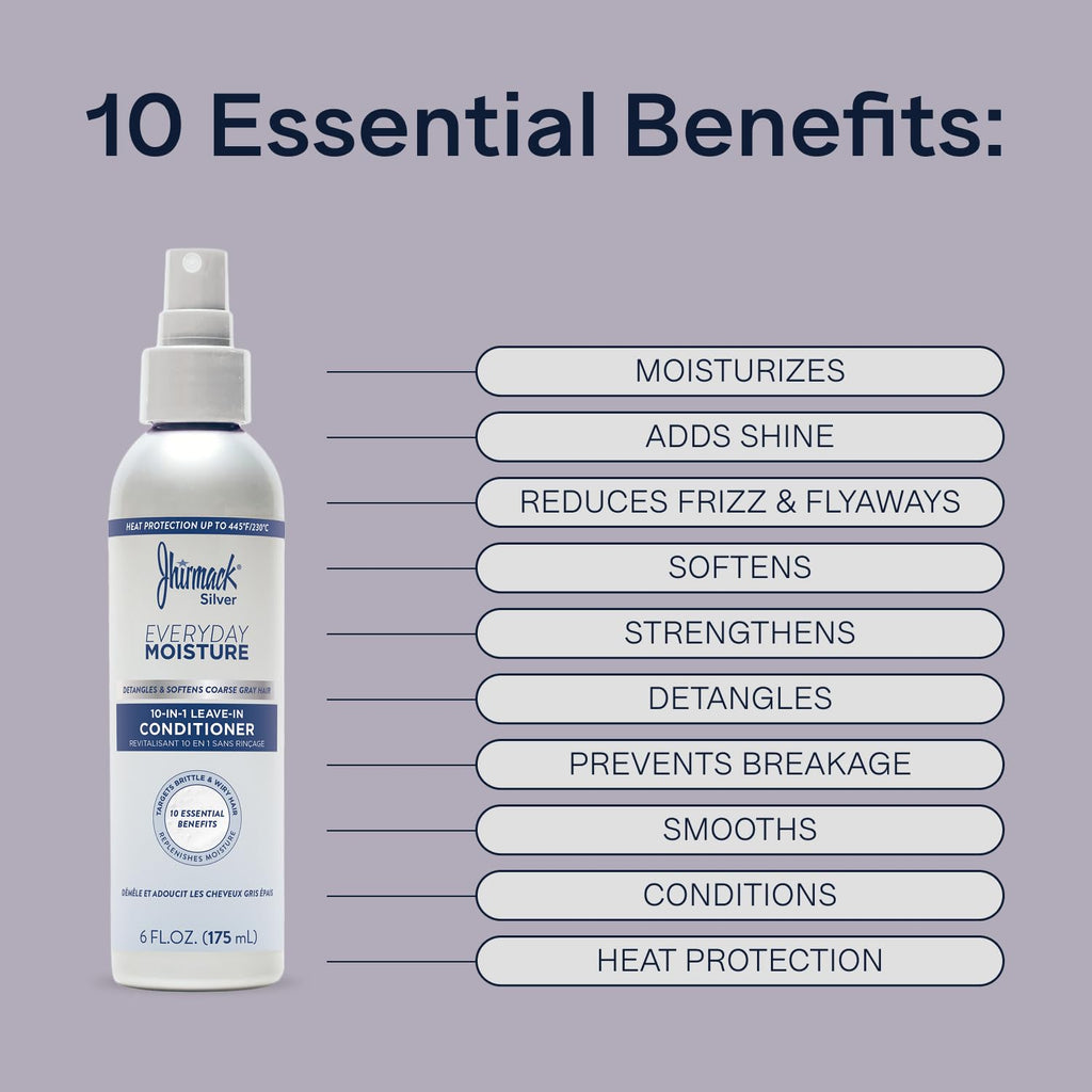jhirmack 10-in-1 Leave-In Conditioner Spray | Heat Protectant | Detangles, Softens, Repairs & Adds Shine | Made with Vitamin E & B5