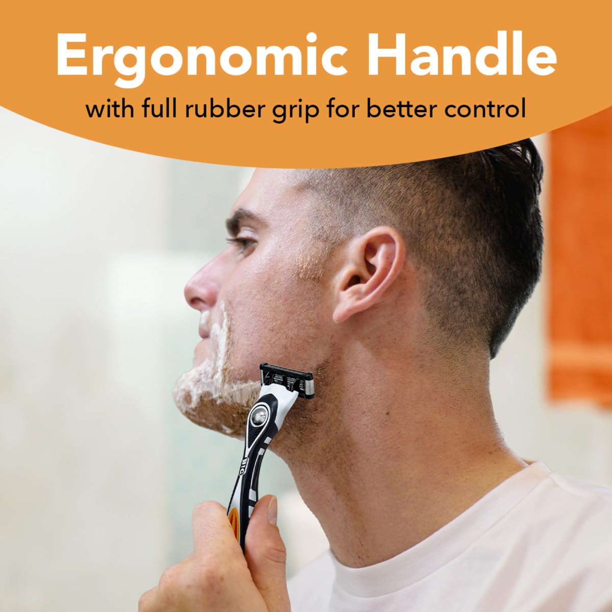 BIC Flex 5 Men's Refillable 5-Blade Razors with 7 Cartridges | Lubricating Strip with Aloe and Vitamin E, Pivoting Head, Precision Edging Blade, 8-Piece Shaving Kit